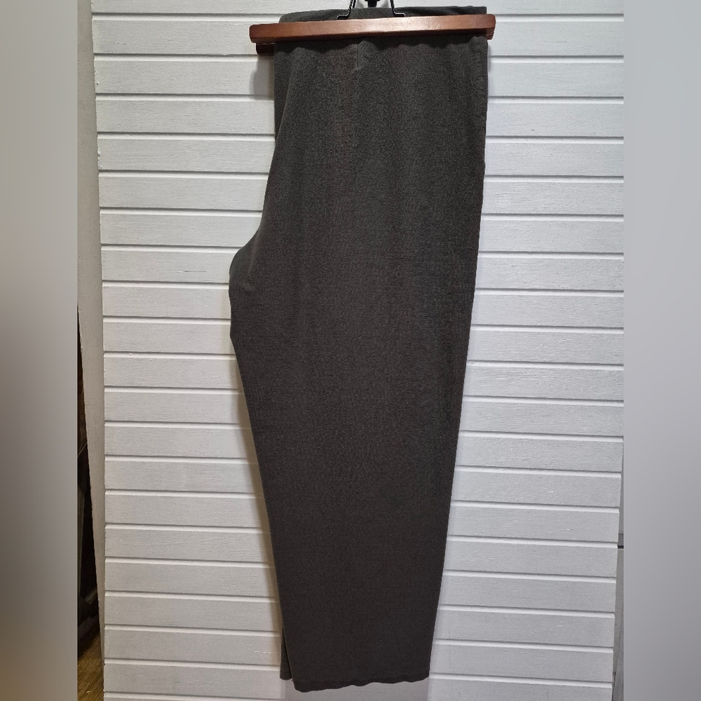 Eileen Fisher High-Rise Wide-Leg Pull-On Pants in Olive Green 2X